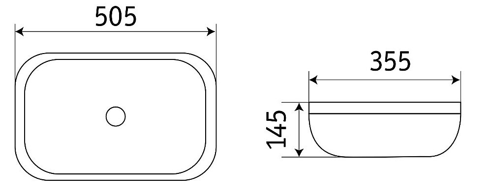Раковина накладная Ceramalux N 50,5 78589 белая купить в интернет-магазине Sanbest