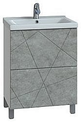Тумба с раковиной Vigo Geometry 2-700 бетон для ванной в интернет-магазине Sanbest
