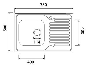 Мойка кухонная Kaiser KSS-7850 хром купить в интернет-магазине сантехники Sanbest