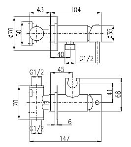 Гигиенический душ Rav-Slezak Seina SE843/1Z золото купить в интернет-магазине сантехники Sanbest