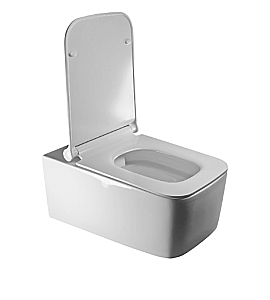 Унитаз подвесной Elghansa Monterno RQ-5537 белый, безободковый, с крышкой микролифт купить в интернет-магазине Sanbest