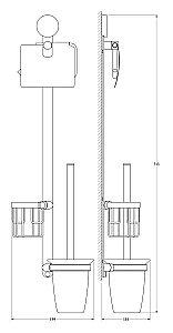 Стойка с 3-мя аксессуарами ARTWELLE Harmonie 72 HAR 054 купить в интернет-магазине сантехники Sanbest