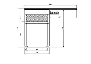 Тумба с раковиной Aquanet Токио 237745 120 белый для ванной в интернет-магазине Sanbest