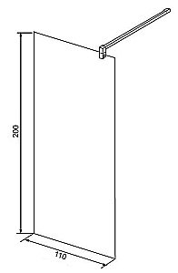 Душевое ограждение Loranto  Walk-in CS-L1020 110 стекло прозрачное купить в интернет-магазине Sanbest