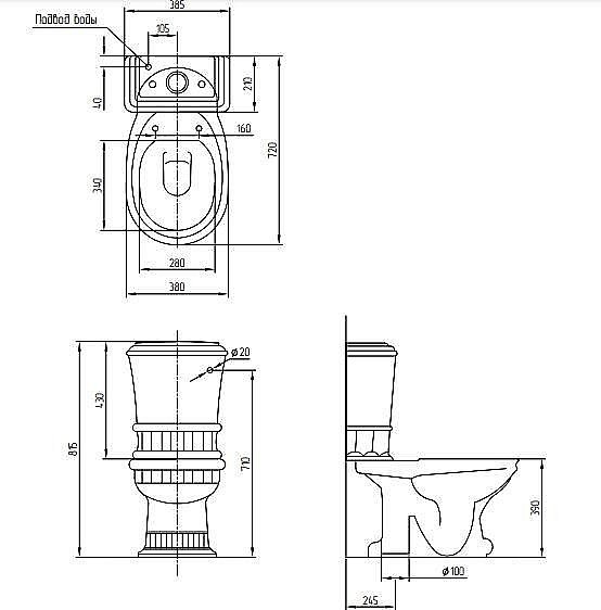 Унитаз Migliore Gianeta 30366 белый/хром купить в интернет-магазине Sanbest
