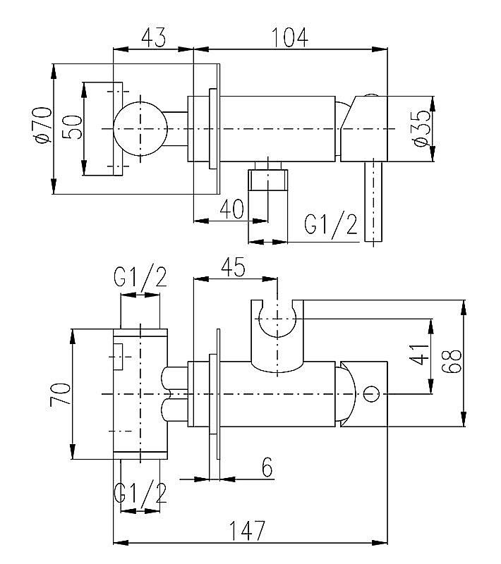 Гигиенический душ Rav-Slezak Seina SE843/1Z золото купить в интернет-магазине сантехники Sanbest