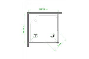 Душевой уголок Royal Bath RB95HPD-T-BL 95х95 прозрачный купить в интернет-магазине Sanbest