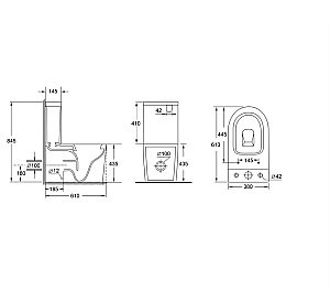 Унитаз напольный Aquanet Rimless Atago 2.0 C1 LX-2904 с крышкой микролифт, с бачком, безободковый купить в интернет-магазине Sanbest