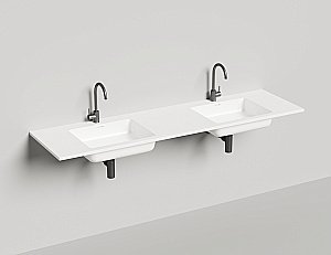 Раковина подвесная Salini Onda 1402202MF 180 из искусственного камня S-Stone, матовая, цвет по RAL полностью купить в интернет-магазине Sanbest