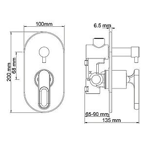 Смеситель для душа WasserKRAFT Kammel 1841 купить в интернет-магазине сантехники Sanbest
