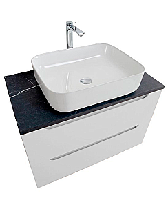 Тумба с раковиной и столещницей BelBagno 80 ETNA-800-2C-SO-BO+KEP-80-MNO Bianco Opaco для ванной в интернет-магазине Sanbest