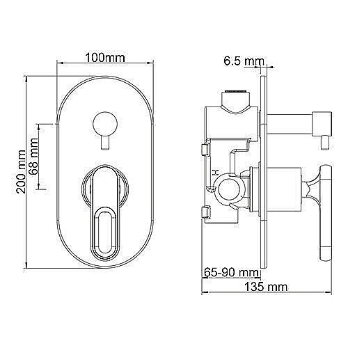 Смеситель для душа WasserKRAFT Kammel 1841 купить в интернет-магазине сантехники Sanbest