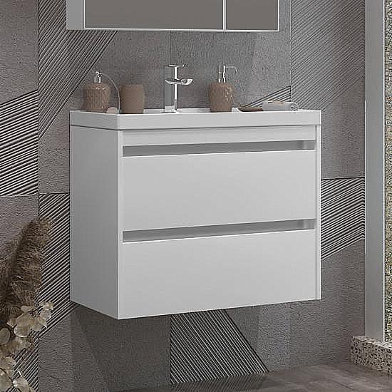 Тумба с раковиной Опадирис Фреш 70 белая матовая для ванной в интернет-магазине Sanbest