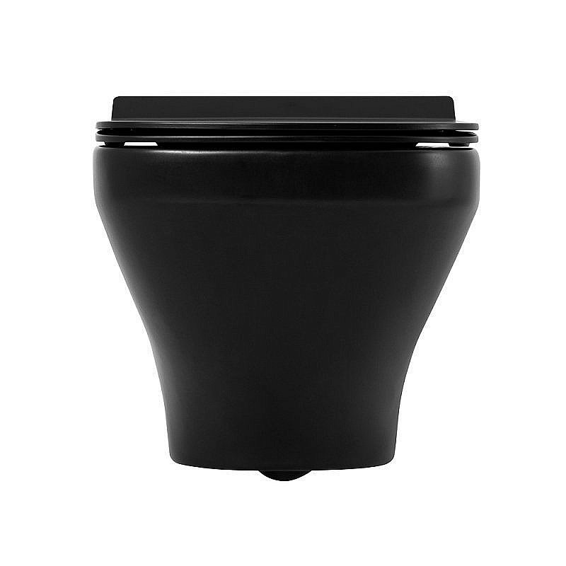 Унитаз подвесной BelBagno SELA BB3201 безободковый, черный матовый купить в интернет-магазине Sanbest