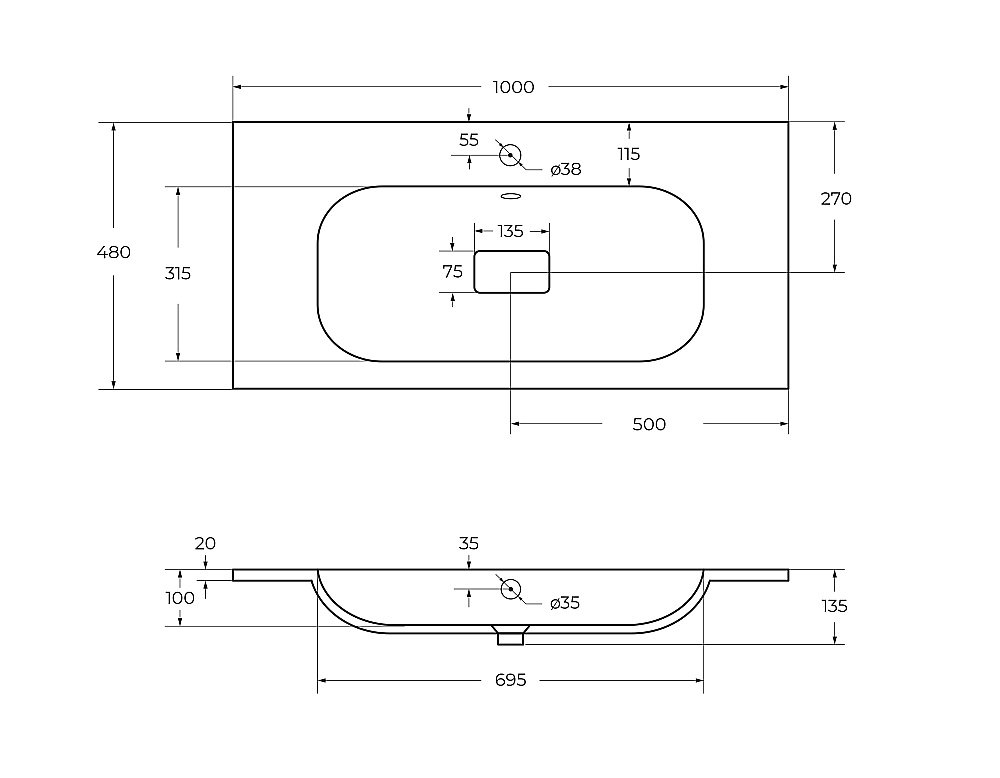 Тумба с раковиной Cezares RELAX 100 дуб карамельный для ванной в интернет-магазине Sanbest