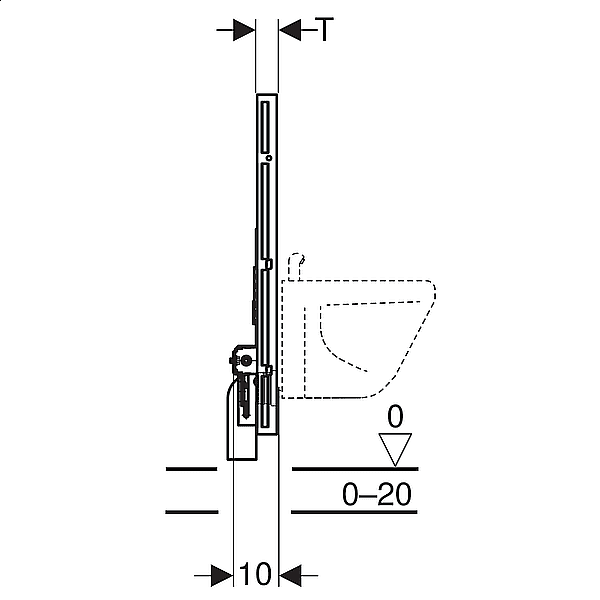 Система инсталляции для биде Geberit GIS 461.530.00.1 купить в интернет-магазине сантехники Sanbest