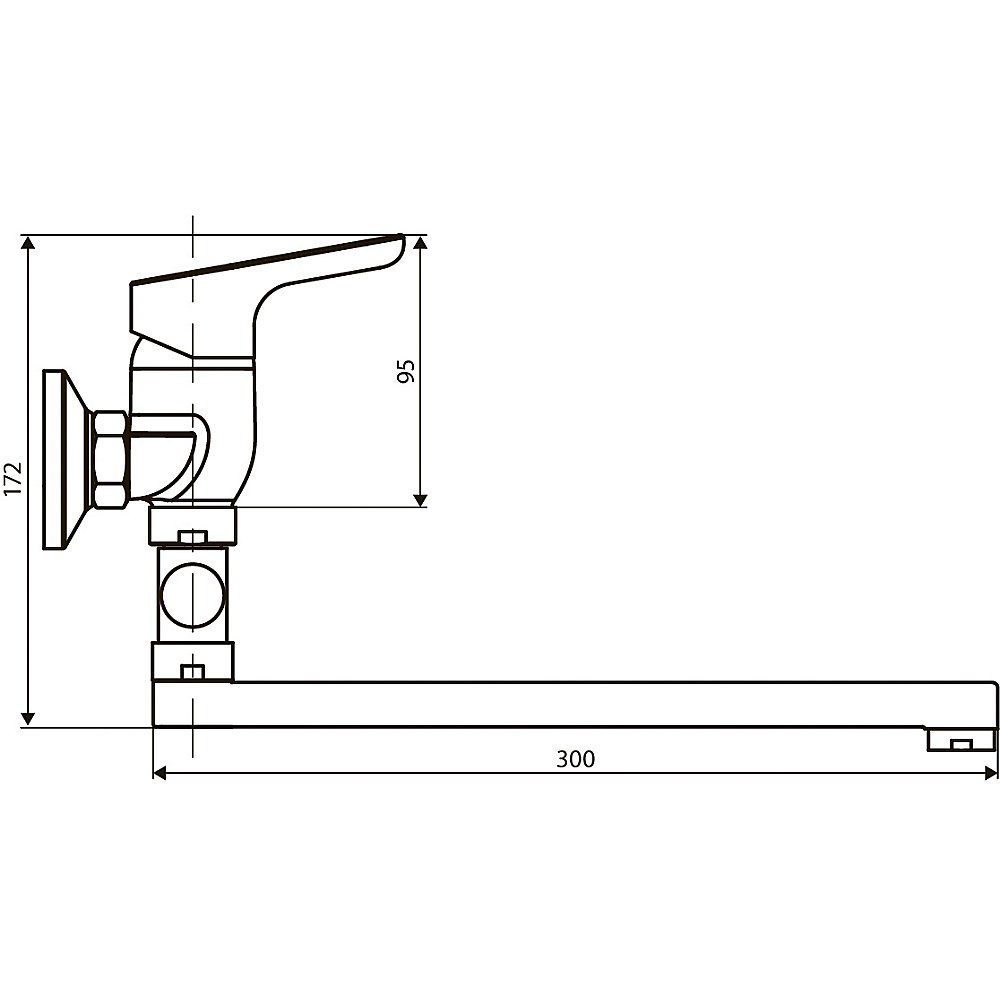Смеситель для ванны Dorff Norma D1095000 хром купить в интернет-магазине сантехники Sanbest
