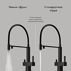 Смеситель для кухни Sancos Moro SC4006MB черный матовый купить в интернет-магазине сантехники Sanbest