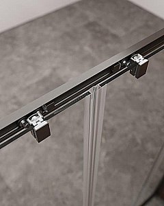 Душевой уголок Cezares Molveno 170x90 AH-2/2-170/90-C-GM-IV стекло прозрачное/профиль матовая оружейная сталь купить в интернет-магазине Sanbest