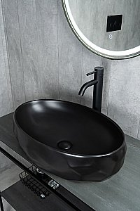 Раковина накладная Gid Bm9030wx черная матовая купить в интернет-магазине Sanbest
