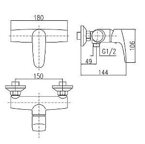 Смеситель для душа Rav-Slezak AMUR AM781.5 купить в интернет-магазине сантехники Sanbest
