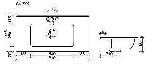 Раковина Ceramica Nova Element CN7002 92 купить в интернет-магазине Sanbest