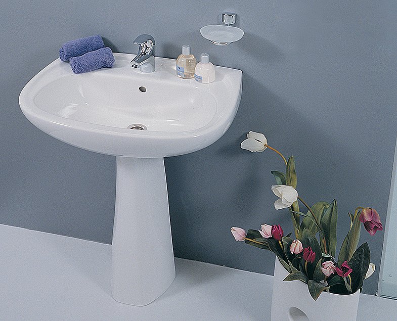 Раковина на пьедестале Vitra Normus 55 9600B003-7650 белая купить в интернет-магазине Sanbest