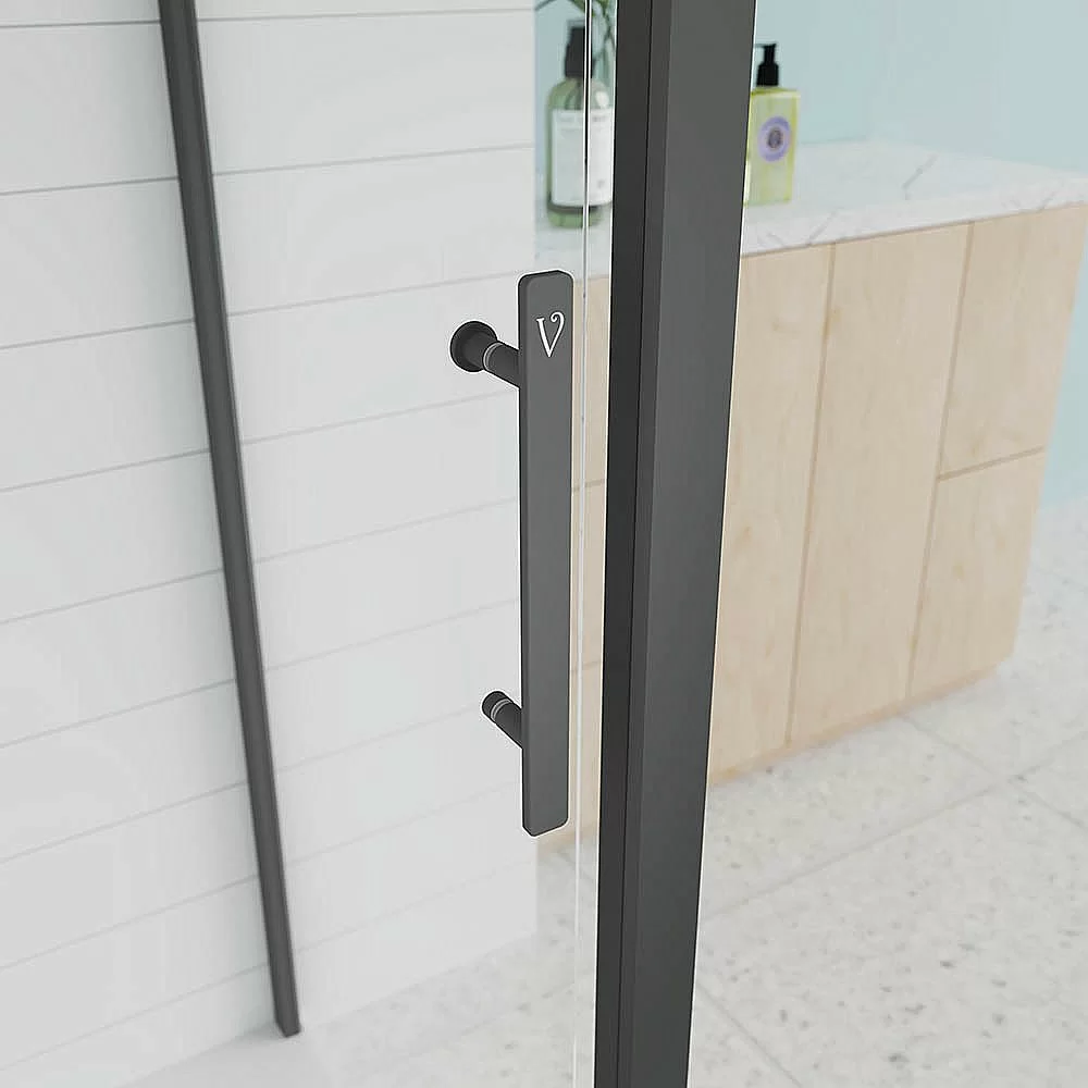 Душевой уголок Veconi Evo 100SP B 150x80 стекло тонированное матовое/профиль черный матовый купить в интернет-магазине Sanbest
