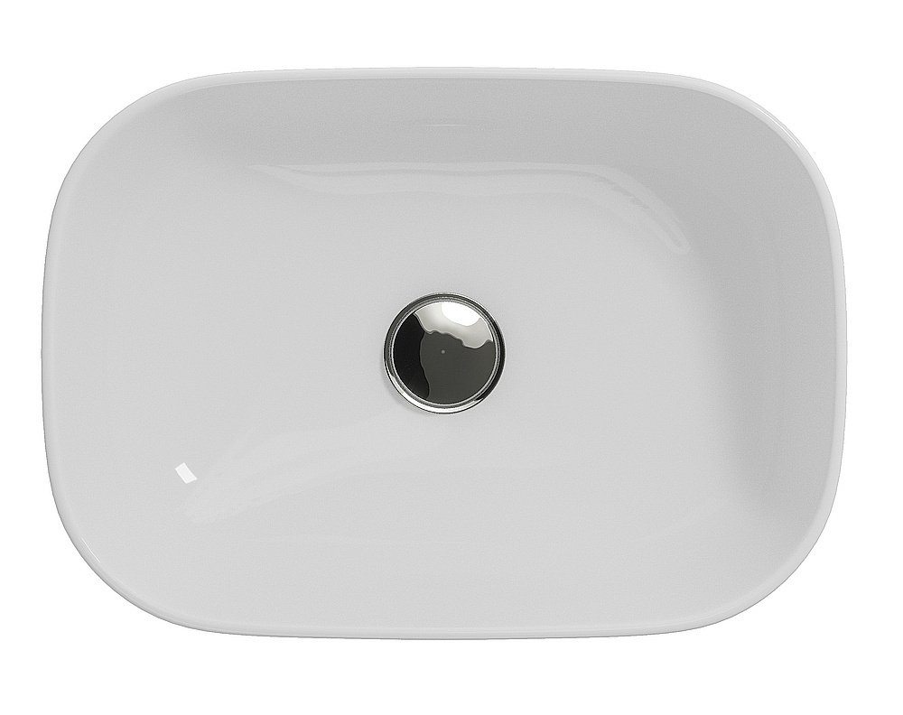 Раковина накладная Cersanit Moduo 50 63570 белая купить в интернет-магазине Sanbest