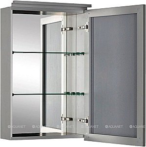 Зеркальный шкаф De Aqua Алюминиум 261749 50 серебро купить в интернет-магазине сантехники Sanbest