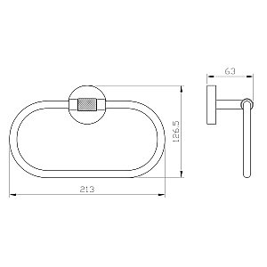 Кольцо для полотенец WONZON & WOGHAND MAJESTIC WW-9213 черный/золото купить в интернет-магазине сантехники Sanbest