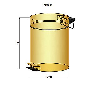 Ведро для мусора Boheme Imperiale 10426-G золото купить в интернет-магазине сантехники Sanbest
