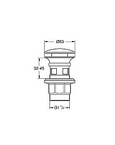 Донный клапан для раковины Grohe 40824000 хром купить в интернет-магазине сантехники Sanbest