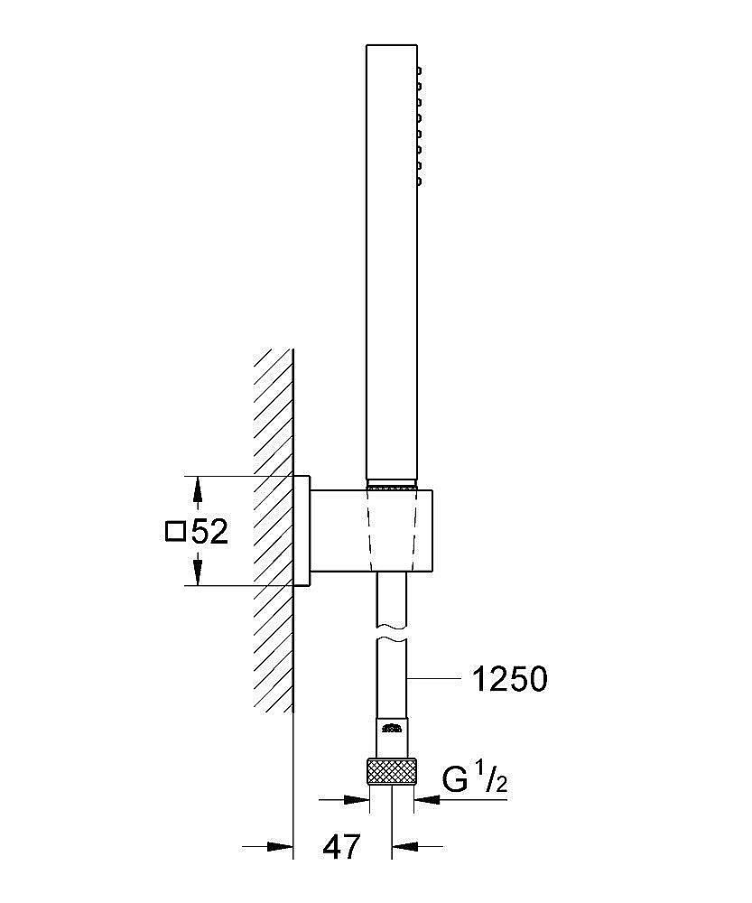 Душевая гарнитура Grohe Euphoria Cube 27703000 купить в интернет-магазине сантехники Sanbest