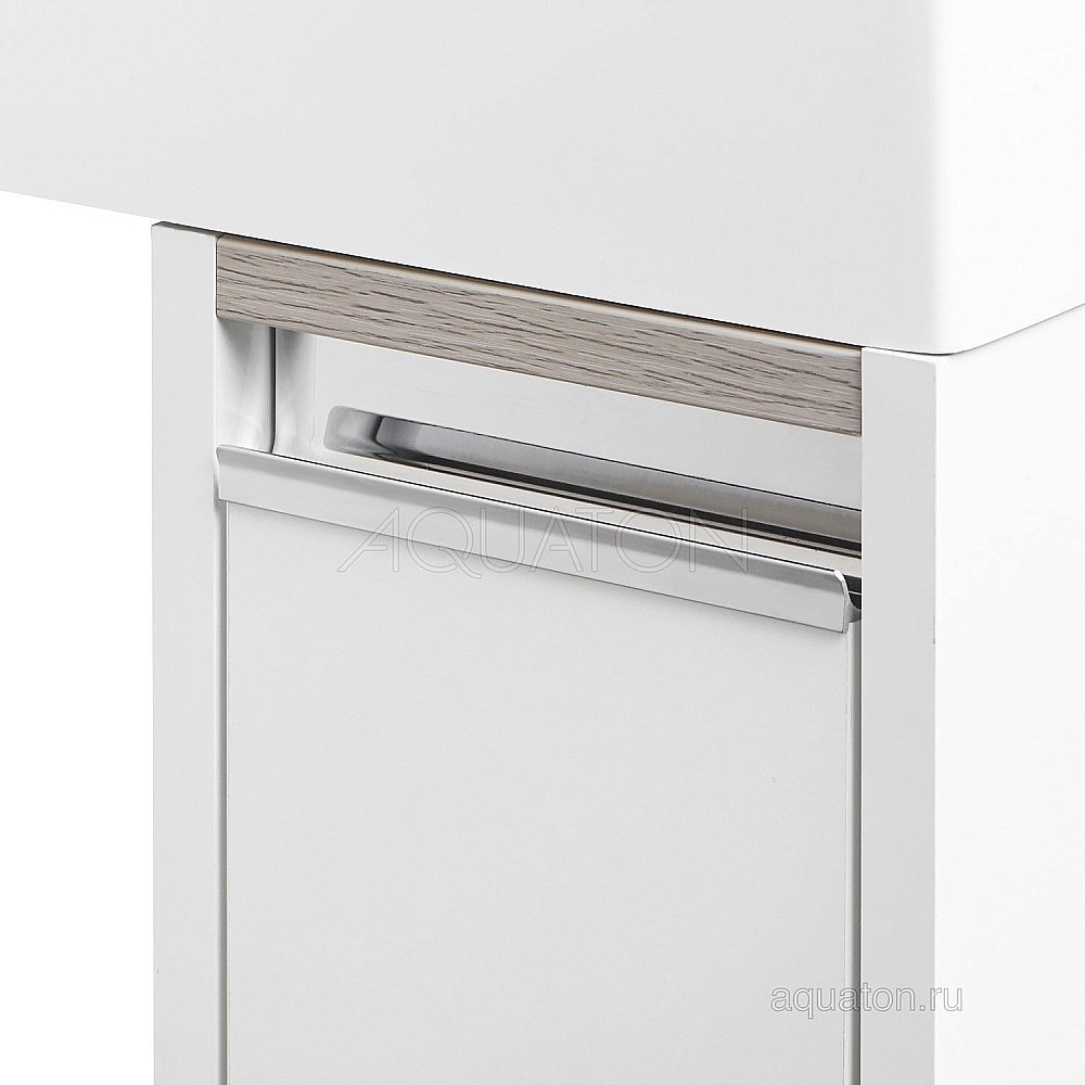 Тумба с раковиной Акватон Лондри 80 белая глянцевая для ванной в интернет-магазине Sanbest