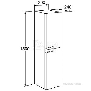 Шкаф - колонна Roca Victoria Nord ZRU9302729 Ice Edition для ванной в интернет-магазине сантехники Sanbest