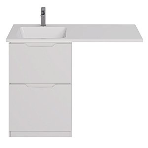 Тумба с  раковиной напольная Dreja BONA 60/120 белый глянец для ванной в интернет-магазине Sanbest