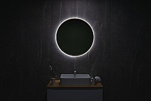 Зеркало Art&Max ASTI AM-Ast-800-DS-FNC-Gold в ванную от интернет-магазине сантехники Sanbest