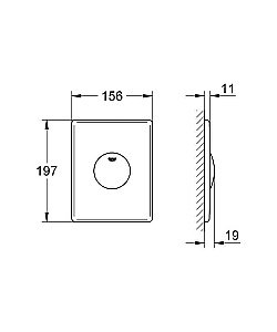 Кнопка для инсталляции Grohe Skate 37547000 хром купить в интернет-магазине сантехники Sanbest
