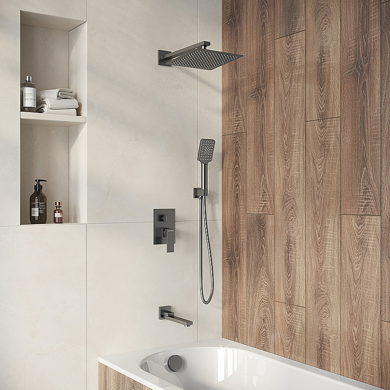 Душевая система Grossman Style 501.K35.05.420 графит брашированный купить в интернет-магазине сантехники Sanbest