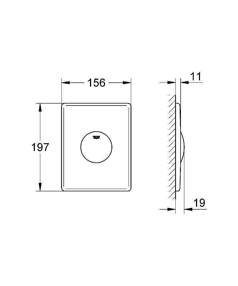 Кнопка для инсталляции Grohe Skate 37547000 хром купить в интернет-магазине сантехники Sanbest