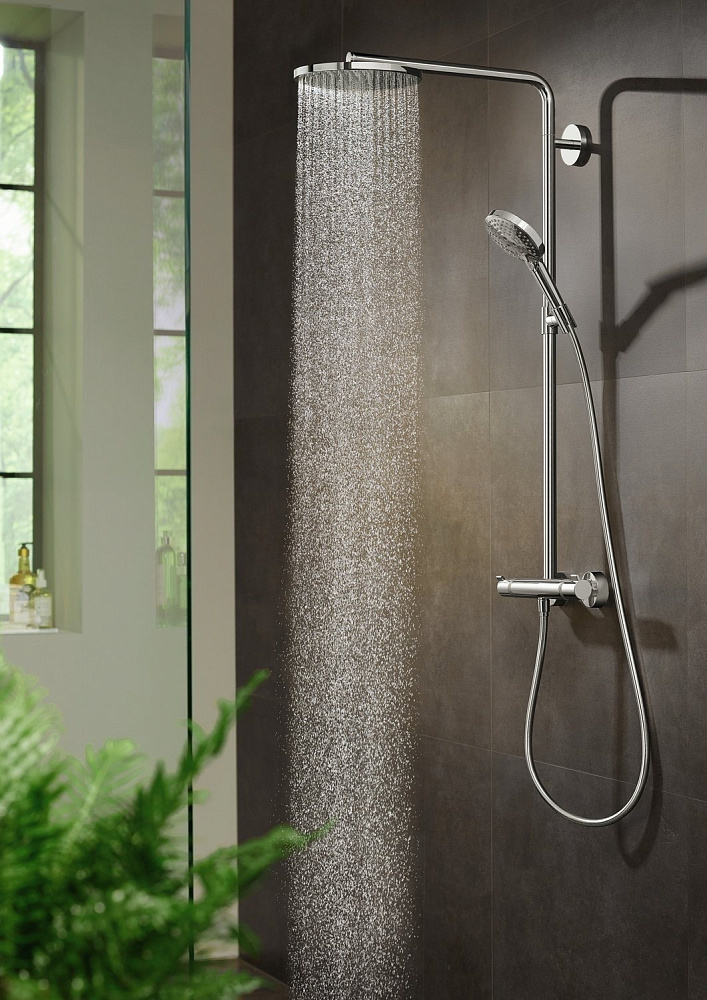 Душевая система Hansgrohe Raindance Select S Showerpipe 240 1jet PowderRain 27633000 купить в интернет-магазине сантехники Sanbest