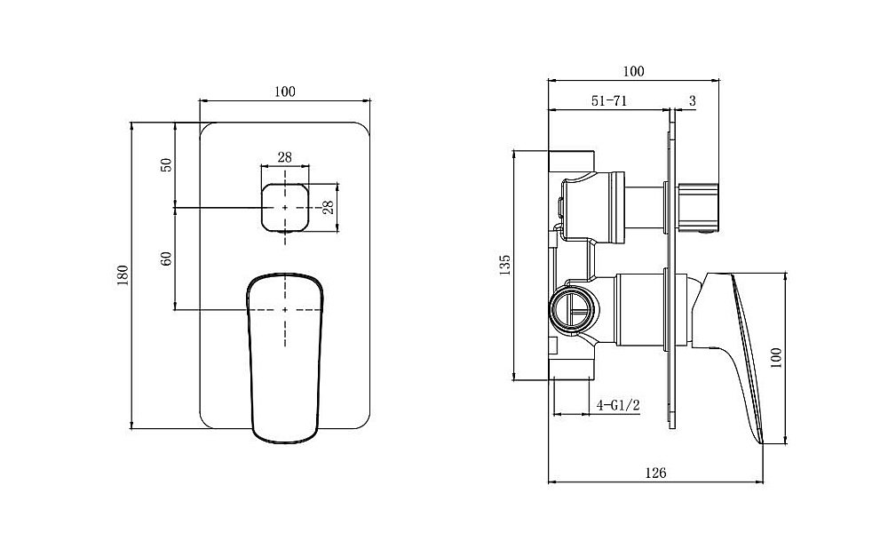 Смеситель для душа Aquatek Вега AQ1046CR хром купить в интернет-магазине сантехники Sanbest