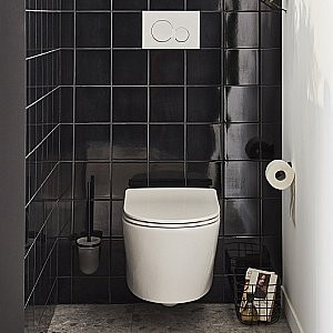 Унитаз подвесной Jacob Delafon Bastille EDAB103-00 безободковый, с инсталляцией, с крышкой микролифт, белый/кнопка глянцевая белая купить в интернет-магазине Sanbest