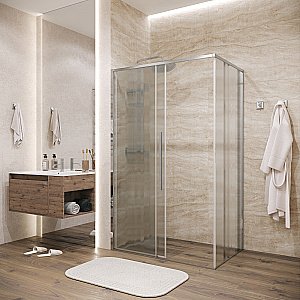 Душевой уголок Grossman Galaxy 120.K33.01.1170.10.02 110x70 стекло шиншилла/профиль хром купить в интернет-магазине Sanbest