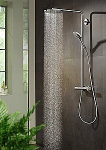 Душевая система Hansgrohe Raindance Select S Showerpipe 240 1jet PowderRain 27633000 купить в интернет-магазине сантехники Sanbest