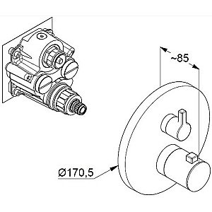 Смеситель для душа Kludi NOVA FONTE Puristic 208305315 белый матовый купить в интернет-магазине сантехники Sanbest