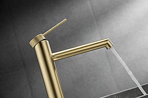 Смеситель для раковины Vincea Rim VBF-2RM2BG брашированное золото купить в интернет-магазине сантехники Sanbest