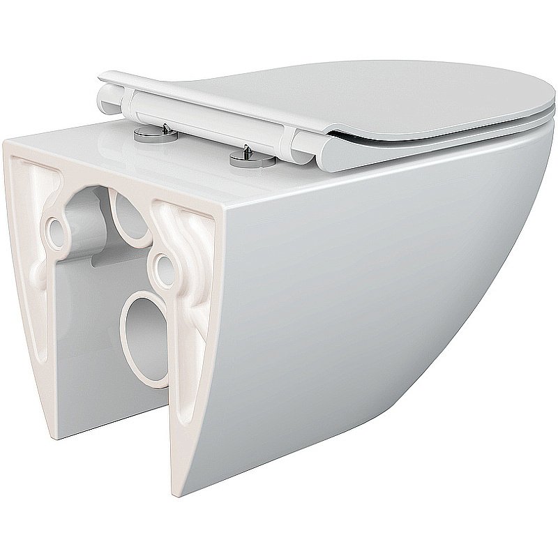 Унитаз с инсталляцией Cersanit Street Fusion Vortex 64578 с крышкой микролифт, безободковый купить в интернет-магазине Sanbest