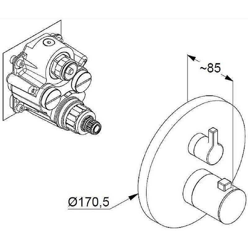 Смеситель для душа Kludi NOVA FONTE Puristic 208305315 белый матовый купить в интернет-магазине сантехники Sanbest